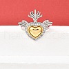 Brass Micro Pave Cubic Zirconia Cuff Rings for Women RJEW-F184-01B-GP-1
