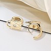 Brass & Glass Hoop Earrings EJEW-Q014-12G-5