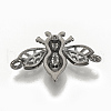 Brass Micro Pave Cubic Zirconia Links ZIRC-Q015-107B-2