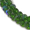 Electroplate Transparent Glass Beads Strands EGLA-A035-T3mm-L10-3