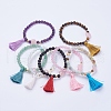 Tassel Charm Bracelets BJEW-P190-05-1