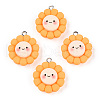 Opaque Resin Pendants RESI-S403-03B-1