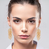 ANATTASOUL 9 Pairs 9 Style Alloy Long Dangle Earrings EJEW-AN0004-20-5