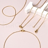 Ion Plating(IP) 5Pcs 304 Stainless Steel Cable Chain Necklaces Set for Men Women MAK-YW0002-02P-1