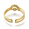Ion Plating(IP) 304 Stainless Steel Cuff Rings for Women RJEW-U017-14G-3