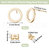 Beebeecraft 20Pcs Brass Ring Stud Earrings for Women with 20Pcs Friction Ear Nuts KK-BBC0007-81-2