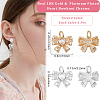Beebeecraft 12Pcs 2 Colors Brass with Glass Rhinestone Charms KK-BBC0013-92-2
