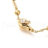 304 Stainless Steel with Cubic Zirconia Link Bracelets STAS-Z103-02G-01-2