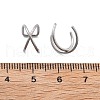 304 Stainless Steel Cross Clip on Nose Rings AJEW-A062-03P-3