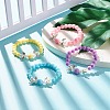 Acrylic Beaded Stretch Bracelets for Kids BJEW-JB07786-2