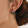 Elegant Brass Flat Round Stud Earrings JM3451-1