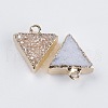 Natural Druzy Agate Charms G-L479-11B-1