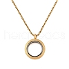 PVD Vacuum Plating 304 Stainless Steel Ring Pendant Necklaces NJEW-N055-22A-G-2