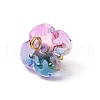 Flower Glass Charms PALLOY-JF03677-5