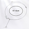 Elegant Stainless Steel Tulip Flower Link Chain Imitation Pearl Tassel Necklaces for Women's Daily Wear TI9112-2-4