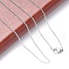 Tarnish Resistant 304 Stainless Steel Cable Chain Necklaces STAS-G083-72P-3