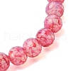 8mm Faceted Round Transparent Baking Painted Glass Beaded Stretch Bracelets for Women BJEW-JB10732-5