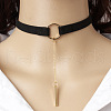 Black Velvet Choker Alloy Rectangle Pendant Necklaces for Women FS-WGDB652-01-1