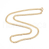 Men's 304 Stainless Steel Diamond Cut Cuban Link Chain Necklaces NJEW-L173-014-G-2