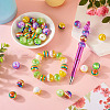 30Pcs 5 Colors Opaque Acrylic Beads MACR-TA0001-46-15