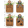 Wooden Pendant Decoration HJEW-WH0074-023-2