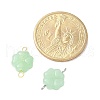Spray Painted Glass Imitation Jade Connector Charms PALLOY-JF03525-01-4