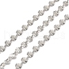 Tarnish Resistant 304 Stainless Steel Flower Link Chains STAS-B041-08P-1