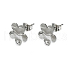 Non-Tarnish 304 Stainless Steel Stud Earring Findings STAS-L024-003P-03-1