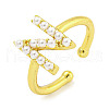 Rack Plating Brass Open Cuff Rings for Women RJEW-F162-01G-N-1
