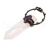 Natural & Synthetic Mixed Gemstone Sword Shape Big Pendants G-Q350-07-2