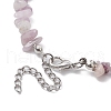 Natural Gemstone Beads Anklets AJEW-AN00583-06-3