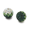 Gradient Color Design Polymer Clay Rhinestone Beads CLAY-NH0001-03-3