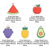 10Pcs 5 Style Translucent Acrylic Pendants TACR-YW0001-83-3