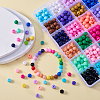 600Pcs 24 Colors Opaque Acrylic Beads MACR-CJ0001-14-5