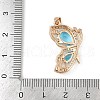 Brass Micro Pave Clear Cubic Zirconia Pendants RGLA-M002-06G-3