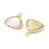 Brass Micro Pave Cubic Zirconia Pendants KK-C051-35G-2