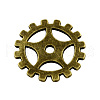 Tibetan Style Alloy Gear Pendants X-TIBEP-5307-AB-FF-1