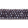Transparent Electroplate Glass Beads Strands EGLA-A039-T4mm-A04-1