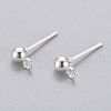 304 Stainless Steel Stud Earring Findings X-STAS-G137-17S-1