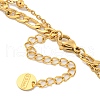 304 Stainless Steel Double Layer Necklaces NJEW-P311-01C-G-3