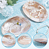  2Pcs Natural Freshwater Pearl Shell Decoration SHEL-NB0001-64-5