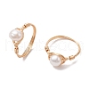 Mother's Day Jewellery Nuggets Natural Cultured Freshwater Pearl Finger Rings RJEW-JR00697-01-1