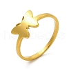 Ion Plating(IP) Classic 201 Stainless Steel Finger Rings for Women RJEW-G278-36G-1
