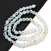 Electroplate Glass Beads Strands GLAA-A014-01F-2