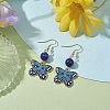 Alloy Enamel Butterfly Dangle Earrings EJEW-JE05648-02-2