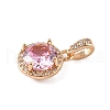 Brass Micro Pave Cubic Zirconia Pendants KK-E795-11KCG-01-2