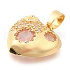Brass Micro Pave Cubic Zirconia Pendants KK-S049-21G-01-2