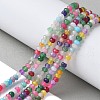 Dyed Natural Malaysia Jade Rondelle Beads Strands G-E316-2x4mm-67-5