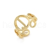Brass Open Cuff Rings for Women RJEW-K289-01G-J-4