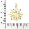 Brass Micro Pave Cubic Zirconia Pendants KK-S049-02G-3